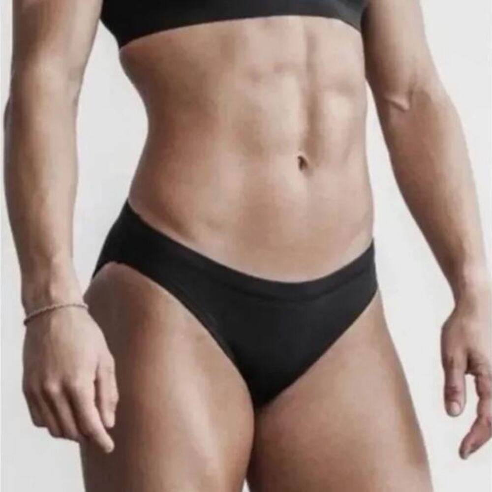 NoBull Women's Black‎ Lined Bikini Bottoms Swimwear Size Small